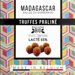 Trufe de ciocolata belgiana cu praline, artizanale, Madagascar, BIO 75g, Millesime