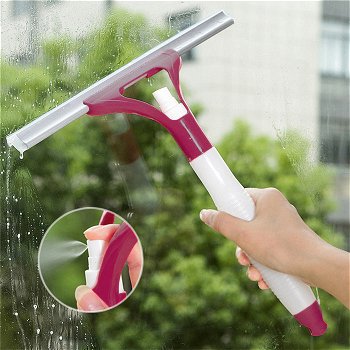 1 racleta de geam cu spray, o ustensila pentru spalarea geamurilor la masina, ferestrelor si altor obiecte din sticla, model de perie cu aer, cu dispozitiv de pulverizare apa sau lichid de curatat geamuri, Neer