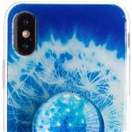 Husa Silicon cu suport iPhone X/XS Floral, Contakt