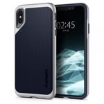 Husa Premium Originala Spigen Neo Hybrid iPhone Xs Max Satin Silver, Spigen