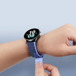 Curea silicon DuxDucis Magnetic LD compatibila cu Samsung Galaxy Watch 5/5 Pro/6, 20mm, Albastru, DuxDucis