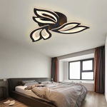 Lustra LED RFAN Model K137-3 Cu Telecomanda 3 Tipuri De Lumina Intensitate Reglabila 72W Negru, RFAN