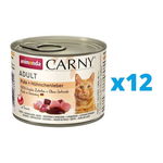 ANIMONDA Carny Adult Conserve pentru pisica, cu curcan si ficat de pui 12 x 200 g, ANIMONDA