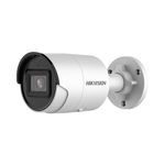 Kit Camera supraveghere IP exterior Hikvision AcuSense DarkFighter DS-2CD2046G2-I, 4 MP, IR 40 m, 2.8 mm, PoE + alimentator