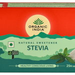 Stevia pudra Organic India (25 plicuri) - 25 g, Organic India