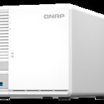 NAS QNAP 364 3-Bay, CPU Intel Celeron N5105/N5095 Quad Core, burst up to 2.9GHz, RAM 4GB DDR4 SODIMM (1 x 4GB), max. 16GB (2 DIM, QNAP