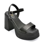 Sandale ALDO negre, TAINA001, din piele naturala, ALDO