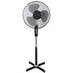 Ventilator inalt cu picior, Esperanza, Metal, Hurricane, 50W, 3 trepte de viteza, 130 cm inaltime, Negru/Gri