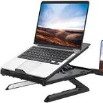Stand pentru laptop ergonomic si portabil care asigura o ventilare eficienta si un unghi de inclinare reglabil, compatibil cu MacBook Air, Pro sau Microsoft Surface cu dimensiuni ale ecranului pana in