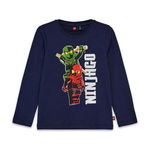 Lego longsleeve din bumbac pentru copii LWTANO 607 culoarea albastru marin, cu imprimeu, 12011317, Lego