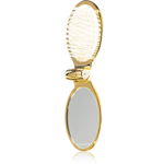 Janeke Gold Line Golden Folding Hair-Brush with Mirror pieptene de păr cu oglinda mica 9,5 x 5,5 x 3,5 cm, Janeke