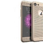 Husa iPaky 360 Air + folie sticla iPhone 7, Gold, SMART CONCEPT MOBIL SRL