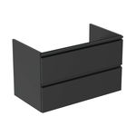 Dulap baie suspendat Ideal Standard Tesi pentru lavoar, 80 cm, MDF, negru mat, Ideal Standard