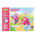 Joc magnetic Ocie Inspire Pink 21 piese, 