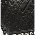 Steve Madden, Rucsac de piele ecologica Glazed, Negru, Argintiu