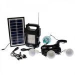 Lanterna cu radio GD-8050, panou solar, 4 becuri