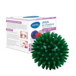 Minge Sanity Safe & Helpful, 2 in 1, pentru reabilitare si masaj, 7 cm, tip arici, Verde inchis, Sanity