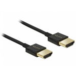 Delock Cable High Speed HDMI with Ethernet A male > A male 3D 4K 0.5m Slim, DELOCK