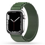 Curea material textil Tech-Protect Nylon Pro compatibila cu Apple Watch 4/5/6/7/8/SE 38/40/41mm Green, TECH-PROTECT