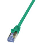 Cablu S/FTP LOGILINK Cat6a, LSZH, cupru, 7.5 m, verde, AWG26, dublu ecranat CQ3085S, LogiLink