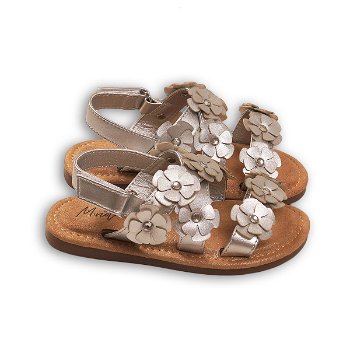 Incaltaminte / Sandale cu banda elastica si flori, Minoti Shoe