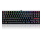 Tastatura gaming mecanica Bluetooth cu fir si wireless Redragon Kumara Pro neagra iluminare RGB