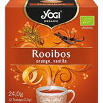 Ceai Rooibos, portocale si vanilie Eco-Bio 12 pliculete - Yogi Tea, Yogi Tea