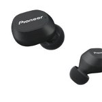 Casti In-Ear True Wireless Pioneer SE-C5TW-B, Bluetooth, Microfon, Rezistent la apa IPX5 (Negru), Pioneer