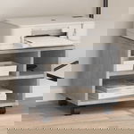 Gossi suport pentru imprimanta cu roti, gri beton, 41x32x34,5 cm, Gossi