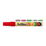 Permanent Marker Artline 70, Corp Metalic, Varf Rotund 1.5mm - Rosu