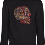 Alexander McQueen Embroidery Multicolor Skull Sweatshirt In Black 650434QQZ690901 Culoarea Black BM8277037