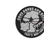PATCH CAUCIUC - GUNS BOOBS AND BEER - COLOR, JTG