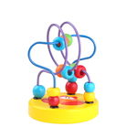 Mini labirint cu margele colorate galben tooky toy, Tooky Toy