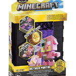 Figurină Cobi Minecraft Treasure X Portal Nether Figurină