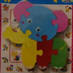 Puzzle lemn elefant, 