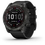 Ceas Fenix 7x Sapphire Solar Titan DLC Carbon Gray/Black, Garmin