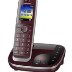 Telefon DECT Panasonic KX-TGJ320GR, robot telefonic, caller ID (Rosu), Panasonic
