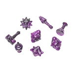 PolyHero Dice Cleric 8 Dice Set Vile Violet, PolyHero