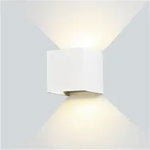 Lampa LED Perete Corp Alb Patrat 12W Alb Cald, Optonica