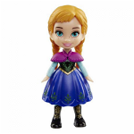 Mini papusa Anna rochita albastra Disney Frozen I 8cm