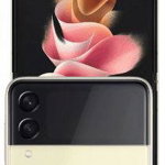 Telefon Mobil Samsung Galaxy Z Flip 3, Procesor Snapdragon 888 Octa-Core, Dynamic AMOLED 6.7inch, 8GB RAM, 128GB Flash, Camera Duala 12 + 12MP, Wi-Fi, 5G, Dual sim, Android (Crem), Samsung