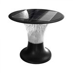 Stalpisor LED solar de gradina DIAMOND 15W cu senzor PIR corp negru CCT IP65, V-Tac