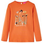 Tricou pentru copii cu mâneci lungi, portocaliu ars, 140, vidaXL