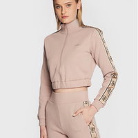 Guess bluza  femei, culoarea bej, cu imprimeu