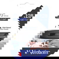 MEMORII USB Verbatim VERBATIM 49189 USB DRIVE 3.0 128GB V3, "49189" (timbru verde 0.03 lei)