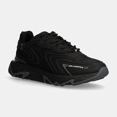 Karl Lagerfeld, Pantofi sport cu garnituri din material textil, Negru, 43