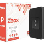 Calculator Bareboe ZOTAC ZBOX P Series PI336 pico, Mini-PC, Intel Celeron N6211, 2 cores, 1.2GHz up to 3.0GHz, 1.5MB, 4GB DDR4, 128GB eMMC, Wi-Fi, Blueooth, Windows 11 Pro (Negru), ZOTAC