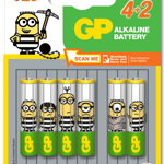 Baterii GP Batteries Ultra Alcaline Minions R3 (AAA), 4+2 buc