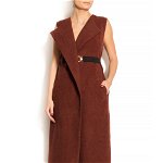 Vesta tip rochie din lana in doua culori, ATU Body Couture