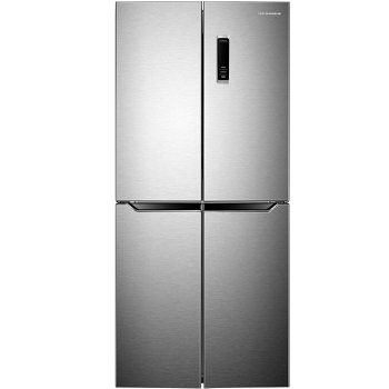 Side by Side Heinner HSBS-H401MNFX+, 401 l, Clasa A+, Full No Frost, Display Touch, LED, Control Electronic, Compresor Inverter, H 180 cm, Inox